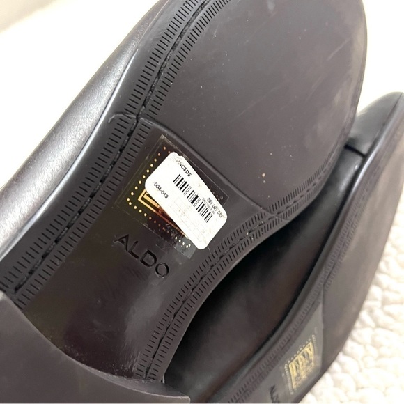 Aldo Ancede Leather Dark Brown & Black Lace Up Almond Toe Dress Shoes Size 12 - Picture 14 of 14